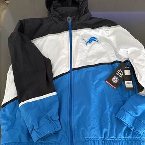 NFL Blue, Black, and White Detroit Lions Jacket